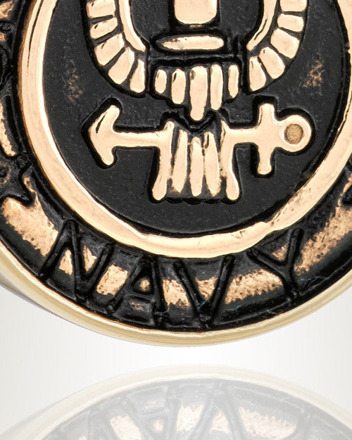 Gold Plated Navy Medal Pendant Keepsake
