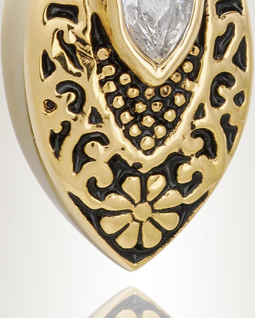 Gold Plated Ornamental Teardrop Pendant Keepsake