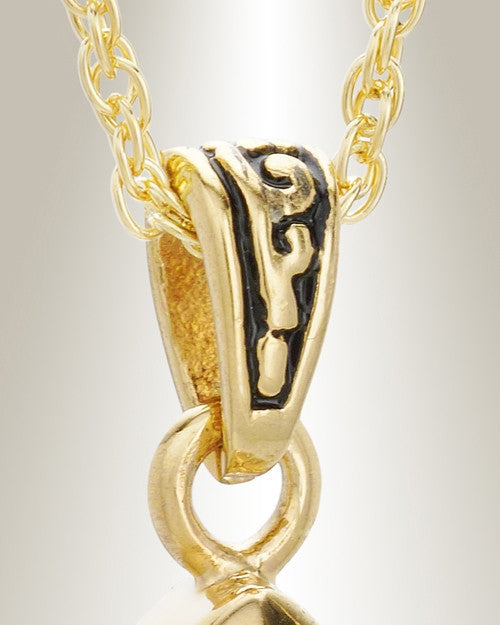 Gold Plated Ornamental Teardrop Pendant Keepsake