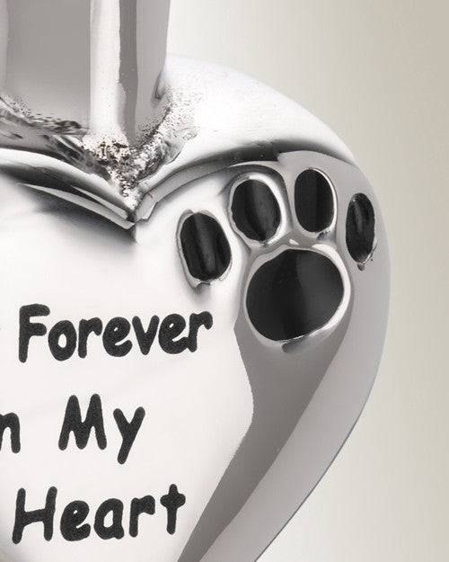 Stainless Steel Stamped Heart Pet Pendant Keepsake