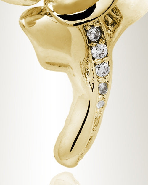 Gold Plated Radiant Rose Memorial Jewelry