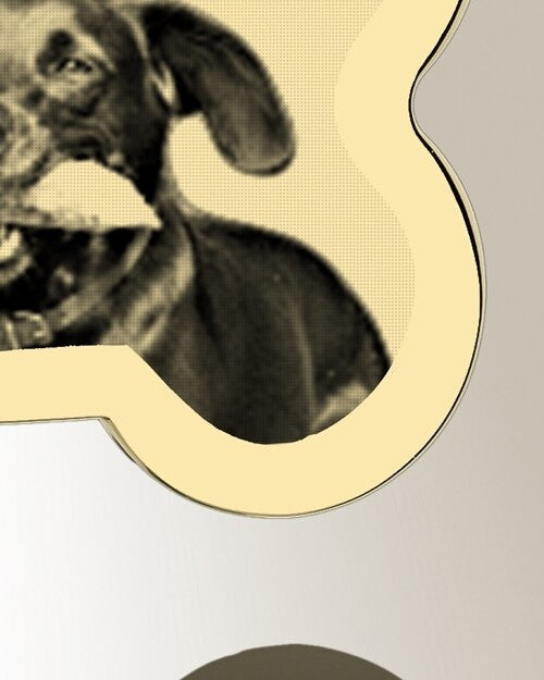 Bone Photo Engraved Gold Plated Pet Keepsake