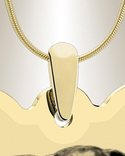 Bone Photo Engraved Gold Plated Pet Keepsake