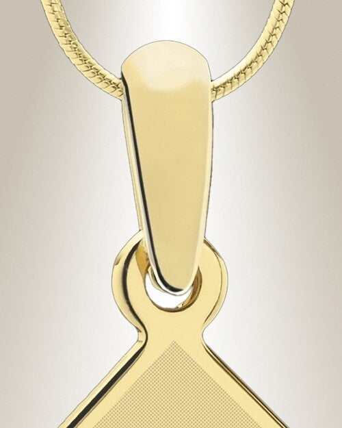 Diamond Photo Engraved Gold Plated over Stainless Pet Keepsake