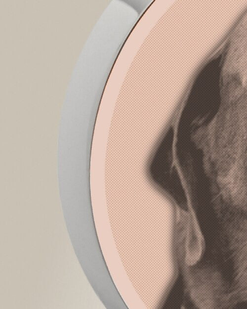 Round Rose Gold Plated Photo Engraved Pet Ash Pendant