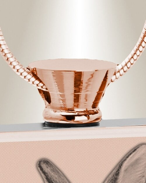 Rectangle Rose Gold Plated Photo Engraved Pet Ash Pendant