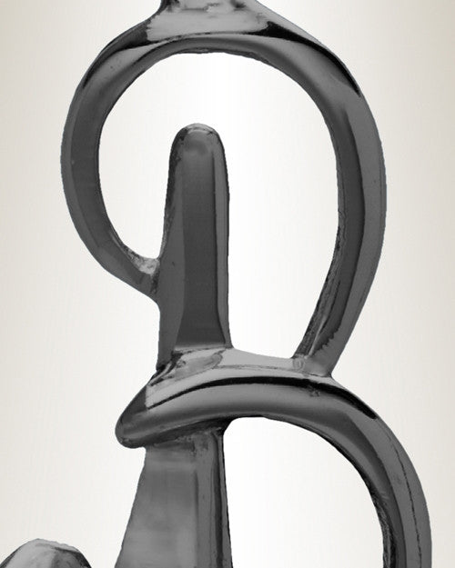 Black "B" Initial Cremation Jewelry