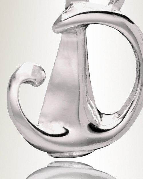 Silver "B" Initial Cremation Jewelry