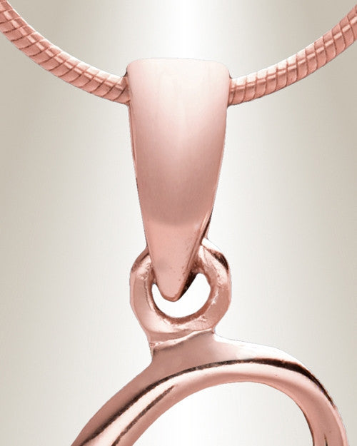 Rose Gold "C" Initial Cremation Jewelry