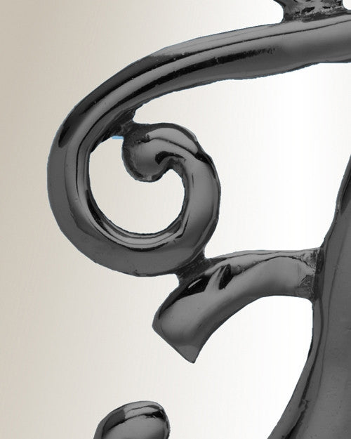 Black "F" Initial Cremation Jewelry