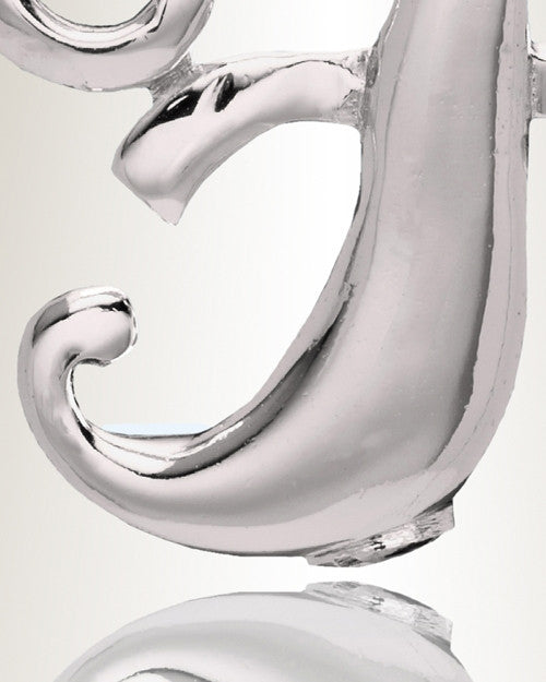 Silver "F" Initial Cremation Jewelry