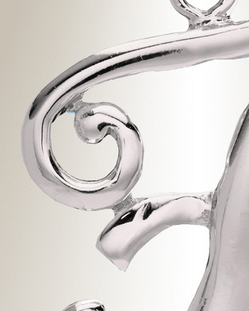 Silver "F" Initial Cremation Jewelry