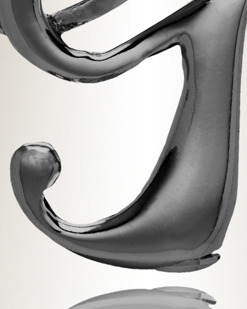 Black "G" Initial Cremation Jewelry