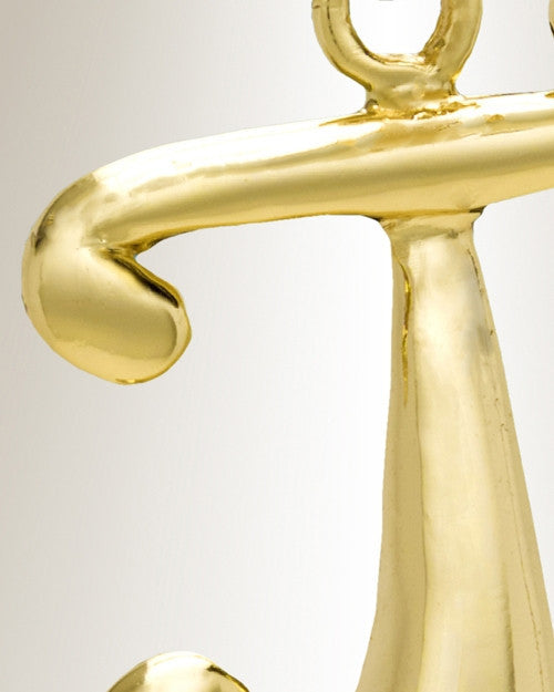 Gold "J" Initial Cremation Jewelry