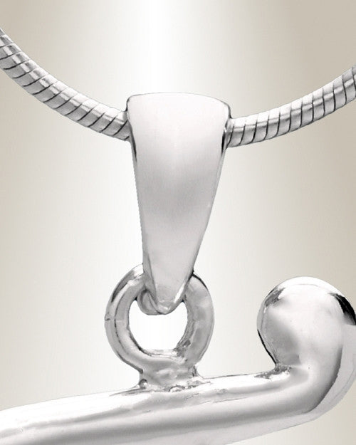 Silver "J" Initial Cremation Jewelry