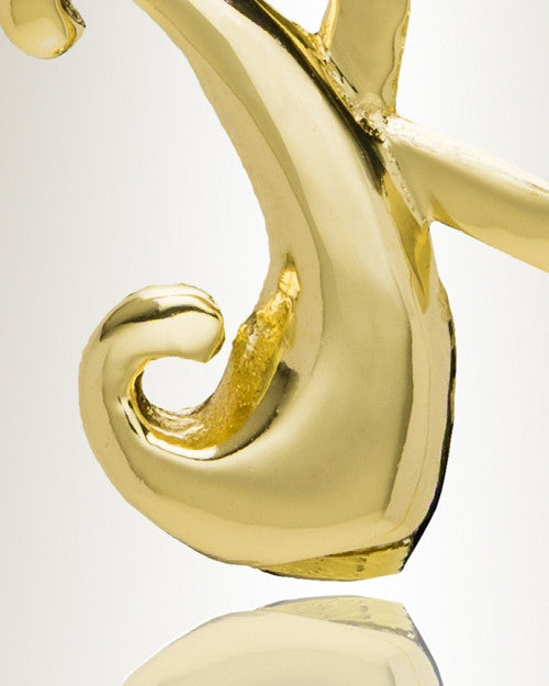 Gold "K" Initial Cremation Jewelry