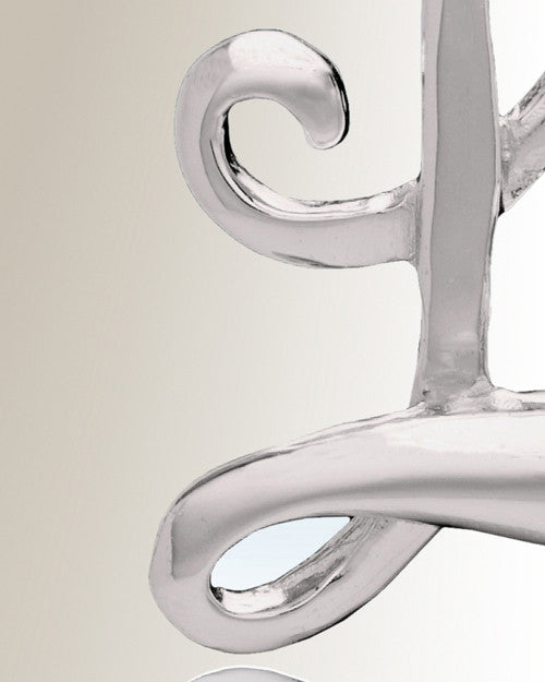 Silver "L" Initial Cremation Jewelry