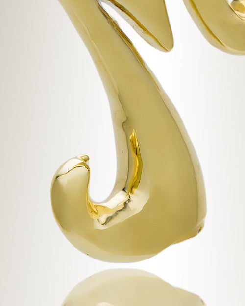 Gold "M" Initial Cremation Jewelry