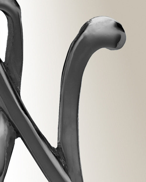 Black "N" Initial Cremation Jewelry