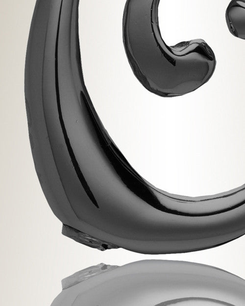 Black "O" Initial Cremation Jewelry