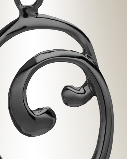 Black "O" Initial Cremation Jewelry