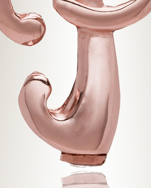 Rose Gold "P" Initial Cremation Jewelry