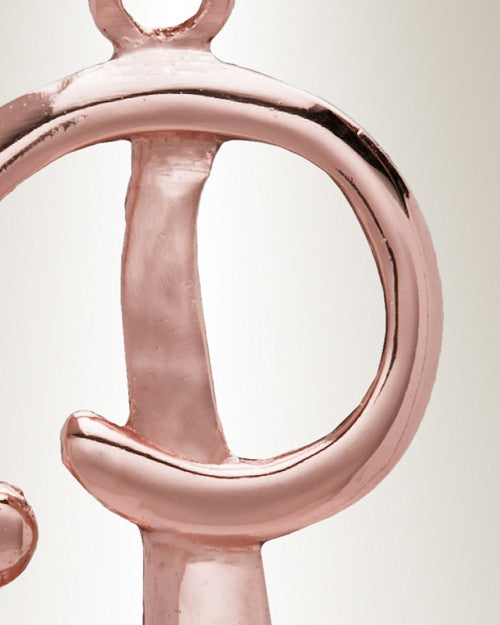 Rose Gold "P" Initial Cremation Jewelry