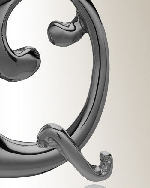 Black "Q" Initial Cremation Jewelry