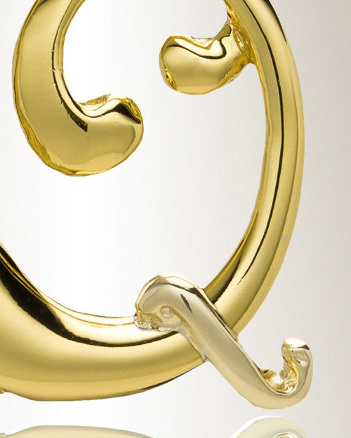 Gold "Q" Initial Cremation Jewelry