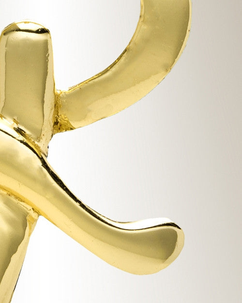 Gold "R" Initial Cremation Jewelry