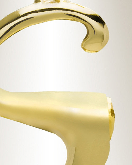 Gold "S" Initial Cremation Jewelry