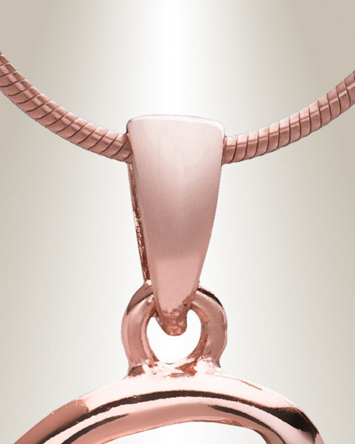 Rose Gold "S" Initial Cremation Jewelry
