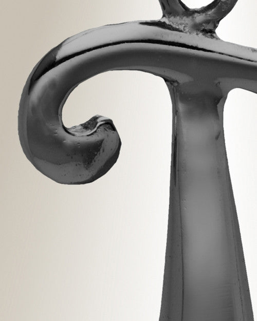 Black "T" Initial Cremation Jewelry