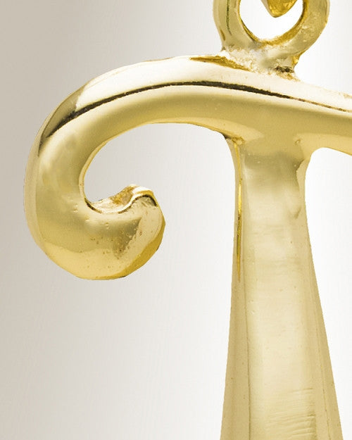Gold "T" Initial Cremation Jewelry