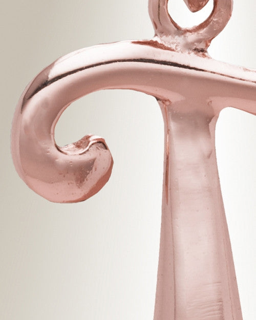 Rose Gold "T" Initial Cremation Jewelry