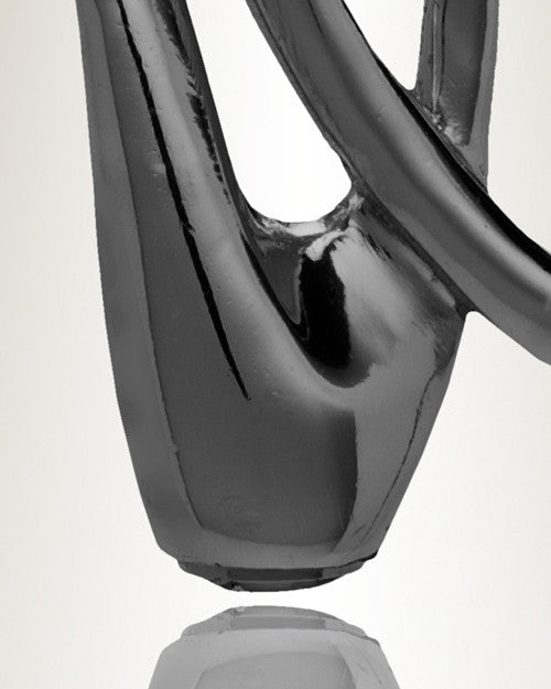 Black "U" Initial Cremation Jewelry
