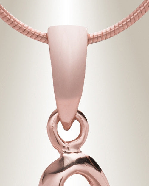 Rose Gold "U" Initial Cremation Jewelry