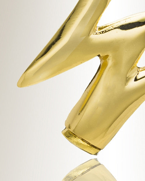 Gold "W" Initial Cremation Jewelry
