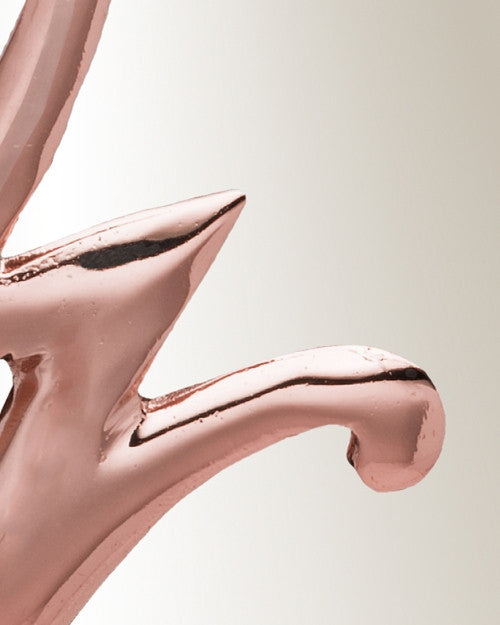 Rose Gold "W" Initial Cremation Jewelry