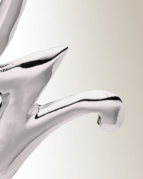 Silver "W" Initial Cremation Jewelry