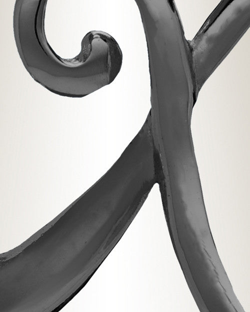 Black "X" Initial Cremation Jewelry