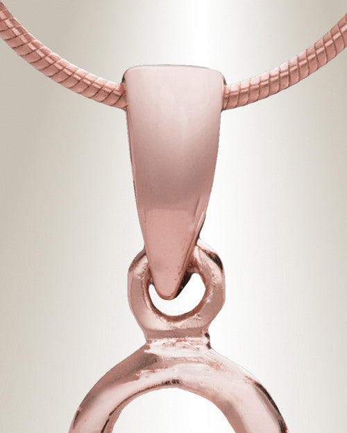 Rose Gold "X" Initial Cremation Jewelry