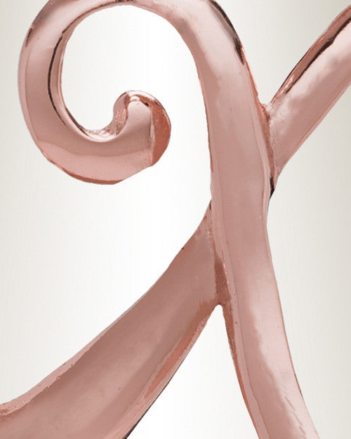 Rose Gold "X" Initial Cremation Jewelry