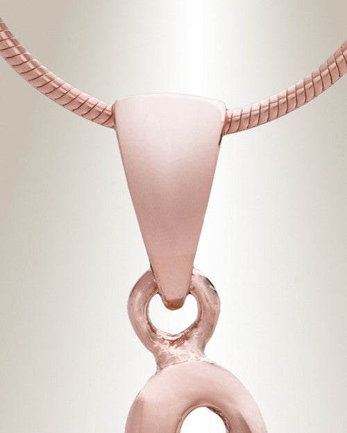 Rose Gold "Y" Initial Cremation Jewelry