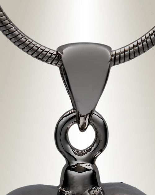 Black Simple Heart Cremation Jewelry