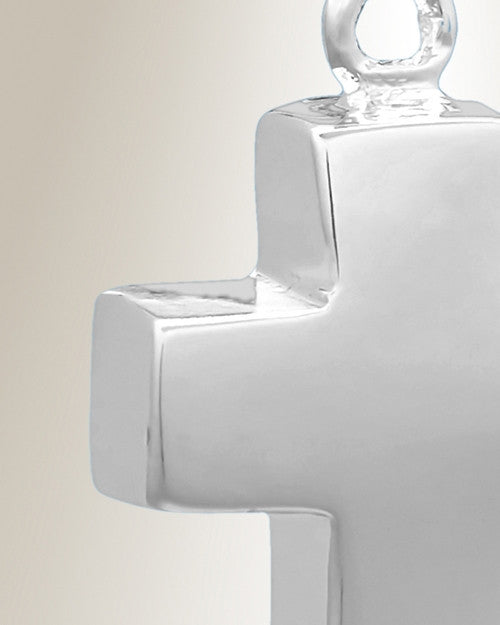 Silver Faithful Cross Cremation Jewelry