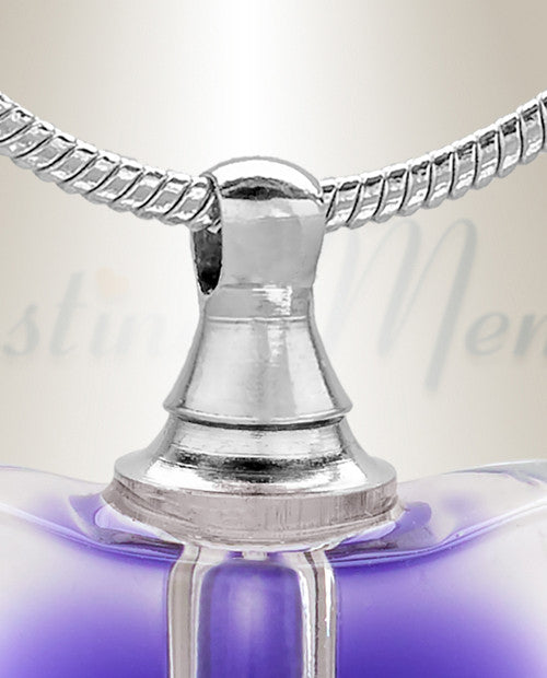 Glass Locket Violet All My Heart Cremation Jewelry