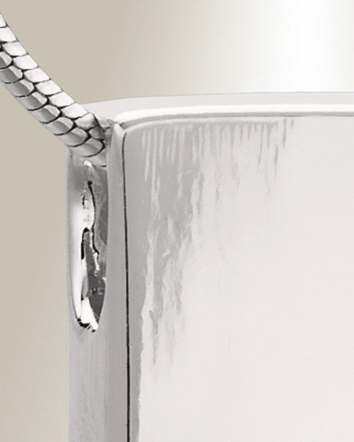 Silver Simple Rectangle Cremation Jewelry