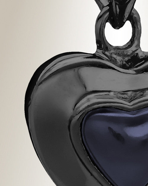 Black Fallen Heart Cremation Jewelry