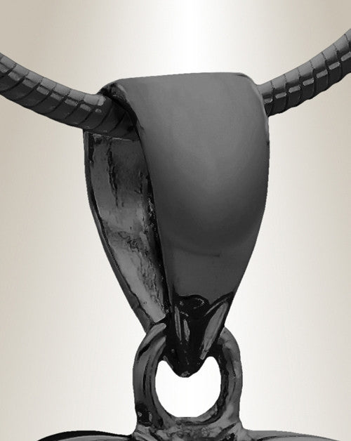 Black Fallen Heart Cremation Jewelry